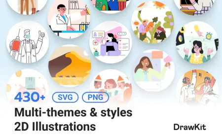 430+ 2D vector lifestyle and work Illustrations