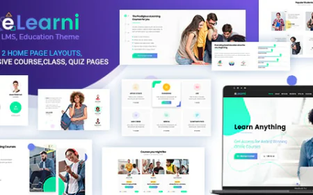 eLearni Online Learning & Education LMS WP Theme free download