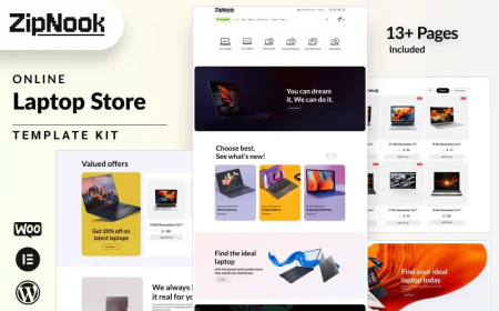 Zipnook - Woocommerce Laptop Store Elementor Pro Template Kit free download