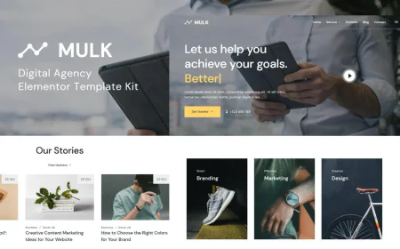 Mulk – Digital Agency Elementor Template Kit  free download