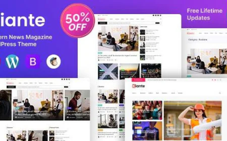 Kiante Newspaper Magazine Blog Multi-Purpose Elementor WordPress Theme  free download