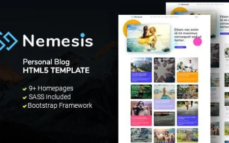 Nemesis Blog HTML5 Template free download