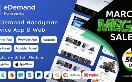eDemand v4.0.0 Nulled-Multi Vendor On Demand Handy Services, Handyman with Flutter App, Admin panel, Web Version