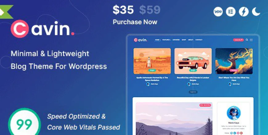 Cavin Minimal and Lightweight WordPress Blog Theme v1.5 free download