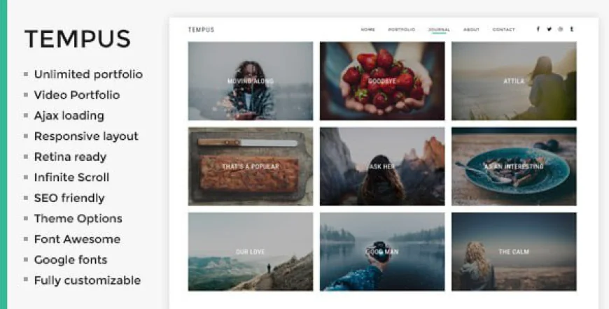 Tempus – Photography WordPress Theme free download