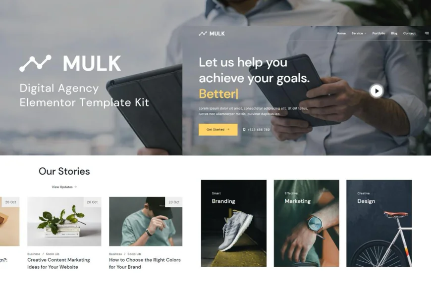 Mulk – Digital Agency Elementor Template Kit free download